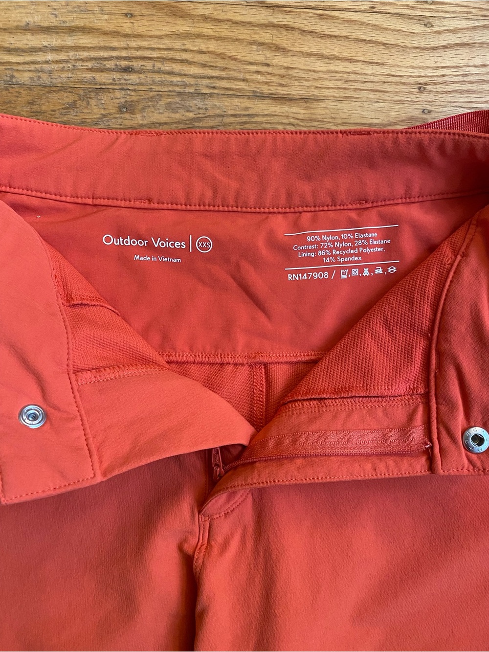 Outdoor Voices RecTrek Zip-Off Pants in Paprika Sunstone Peach XXS - Picture 5 of 9